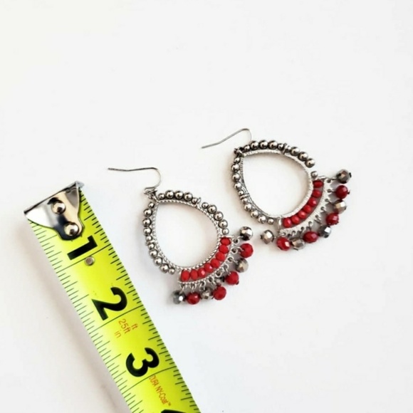 Jewelry - Beaded Dangle Hoop Earrings